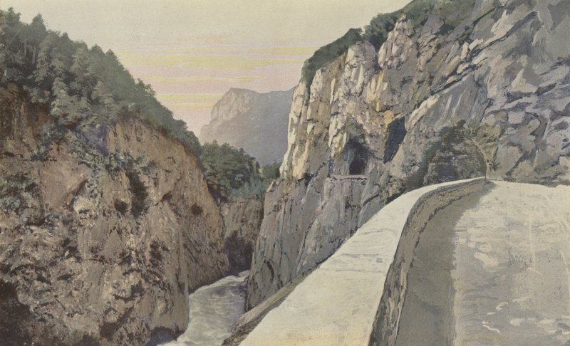 Aime, Isère Gorge, Moutiers-ből Aosta felé vezető út alkotó: French Photographer