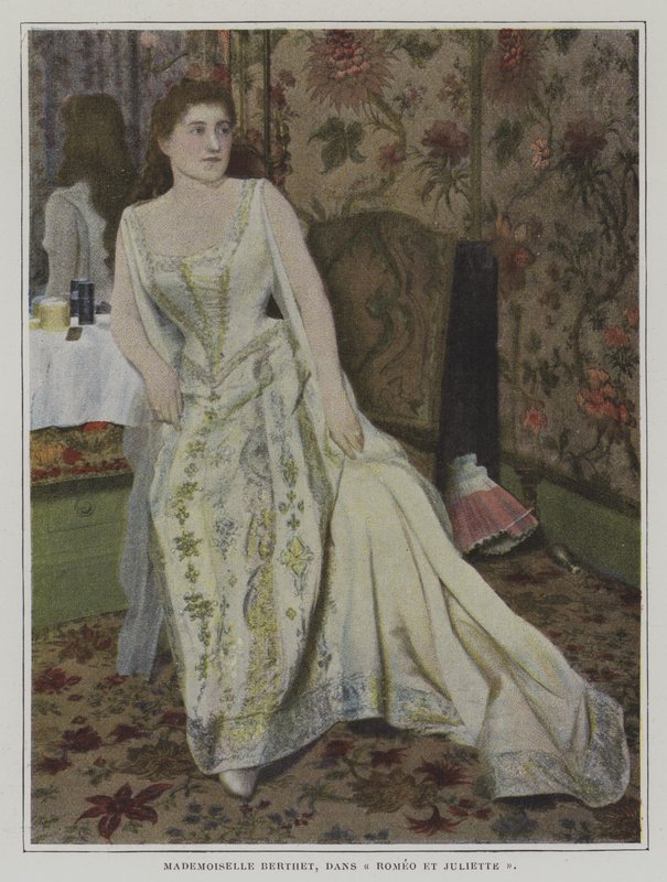 Lucy Berthet belga szoprán Júlia szerepében Charles Gounod Rómeó és Júlia című operájában (színes fotó) alkotó: French Photographer