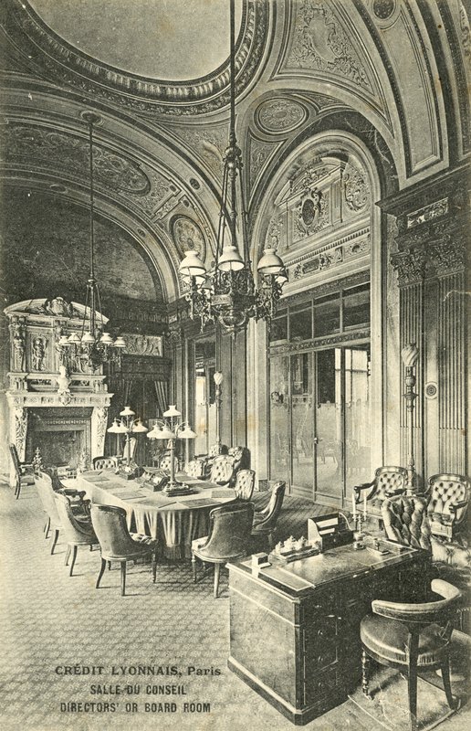 Tárgyalóterem, Credit Lyonnais bank, Párizs (f/w fotó) alkotó: French Photographer