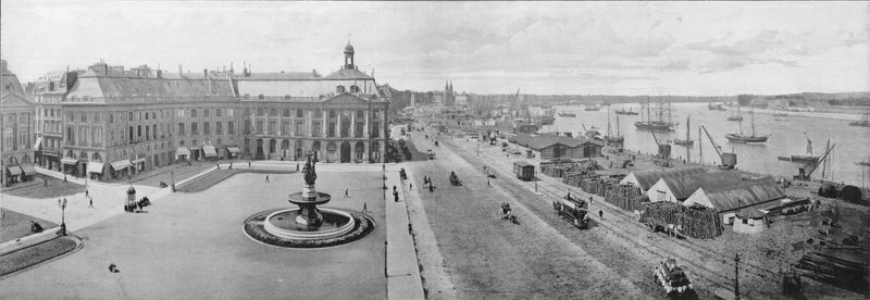 Bordeaux - A tőzsde és a kikötő (f/w fotó) alkotó: French Photographer