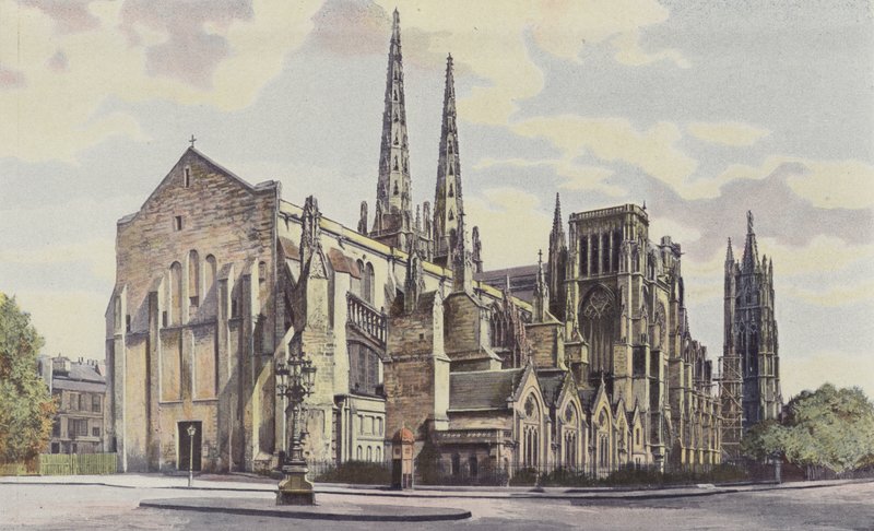 Bordeaux, Cathedrale St-Andre, Ensemble S E és Tour Pey-Berland alkotó: French Photographer