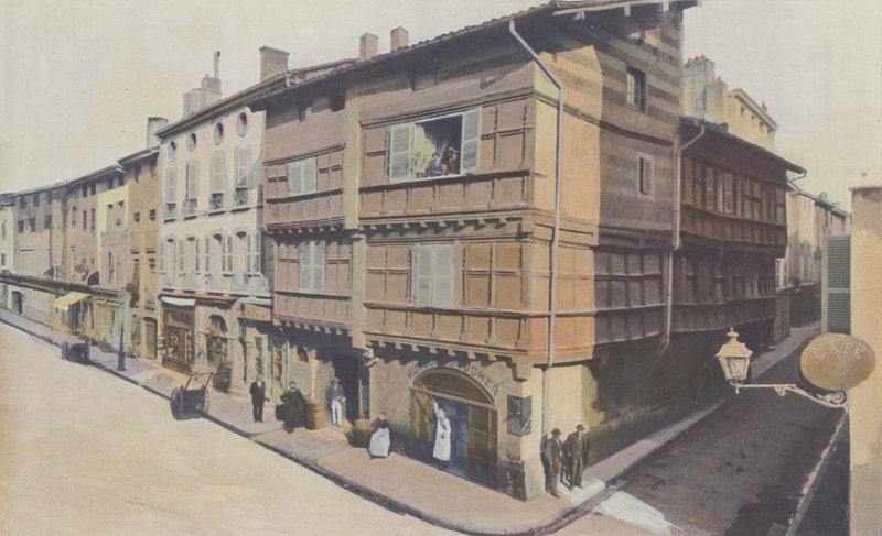 Falu, spanyol ház, a rue Gambetta és a rue du Gouvernement sarkán alkotó: French Photographer