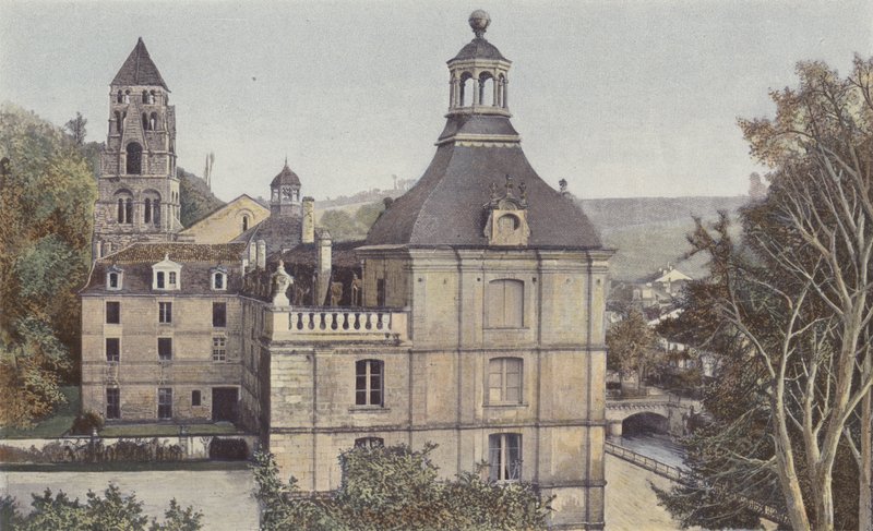 Brantome, Ensemble du Monastere, Cote O (Városháza és Iskola) alkotó: French Photographer
