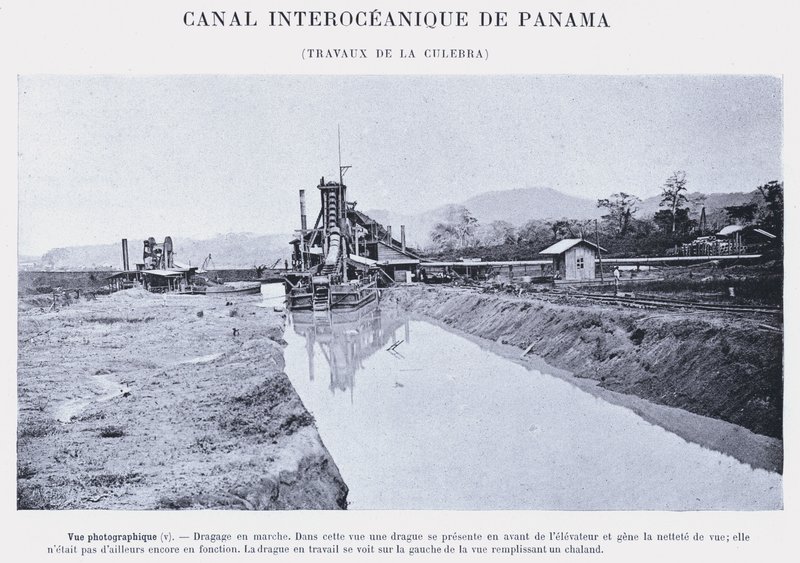 Panama Interoceanic Canal, Culebra Works (f/w fotó) alkotó: French Photographer