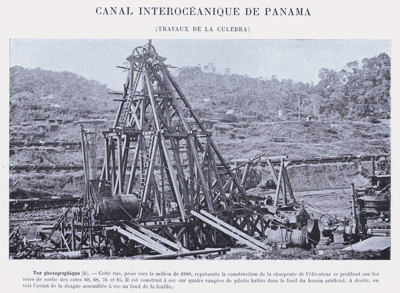 Panama Interoceanic Canal, Culebra Works (f/w fotó) alkotó: French Photographer
