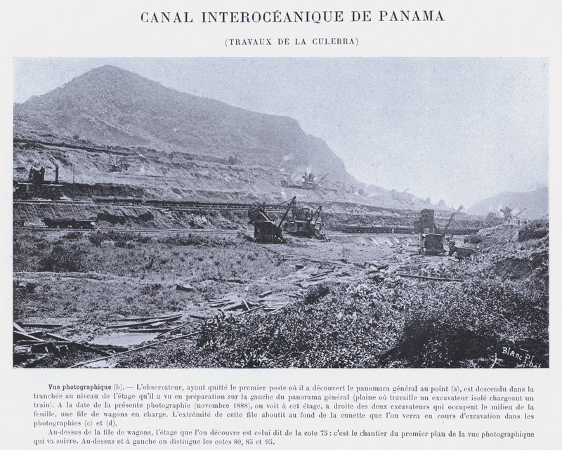 Panama Interoceanic Canal, Culebra Works (f/w fotó) alkotó: French Photographer