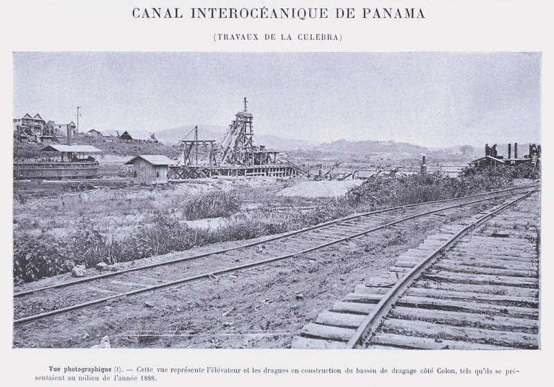 Panama Interoceanic Canal, Culebra Works (f/w fotó) alkotó: French Photographer