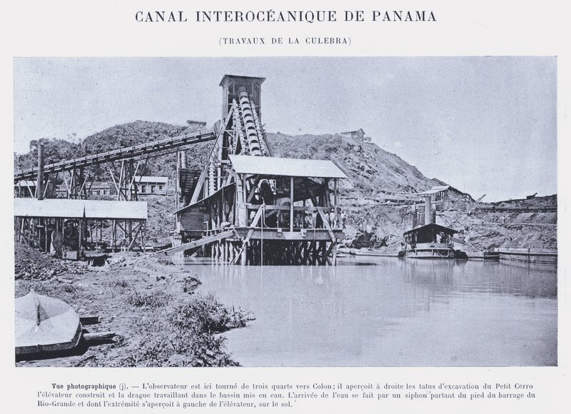 Panama Interoceanic Canal, Culebra Works (f/w fotó) alkotó: French Photographer