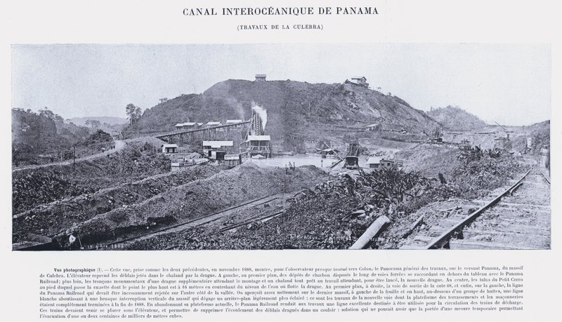 Panama Interoceanic Canal, Culebra Works (f/w fotó) alkotó: French Photographer