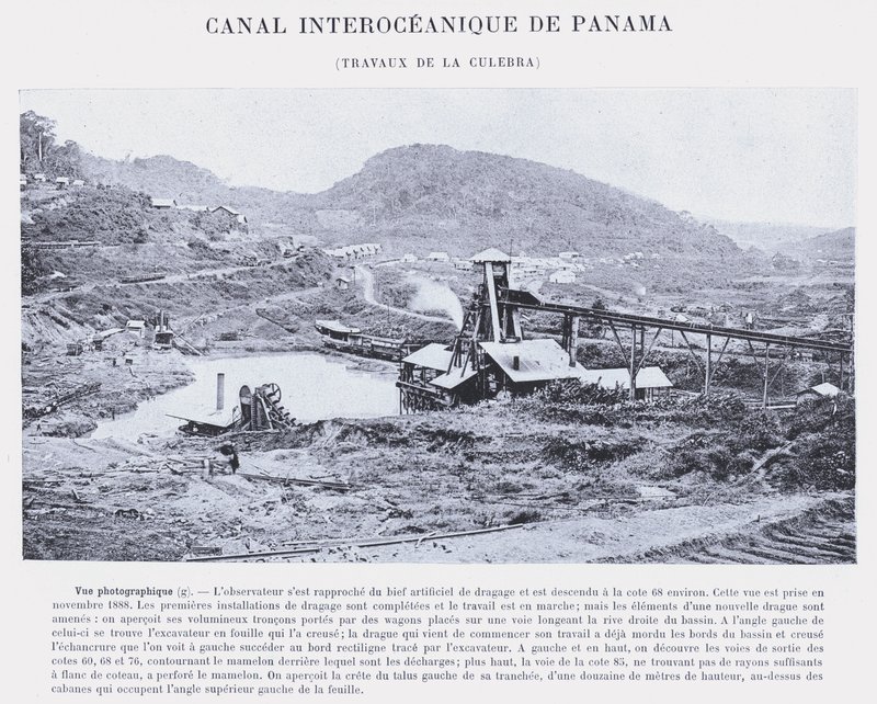 Panama Interoceanic Canal, Culebra Works (f/w fotó) alkotó: French Photographer