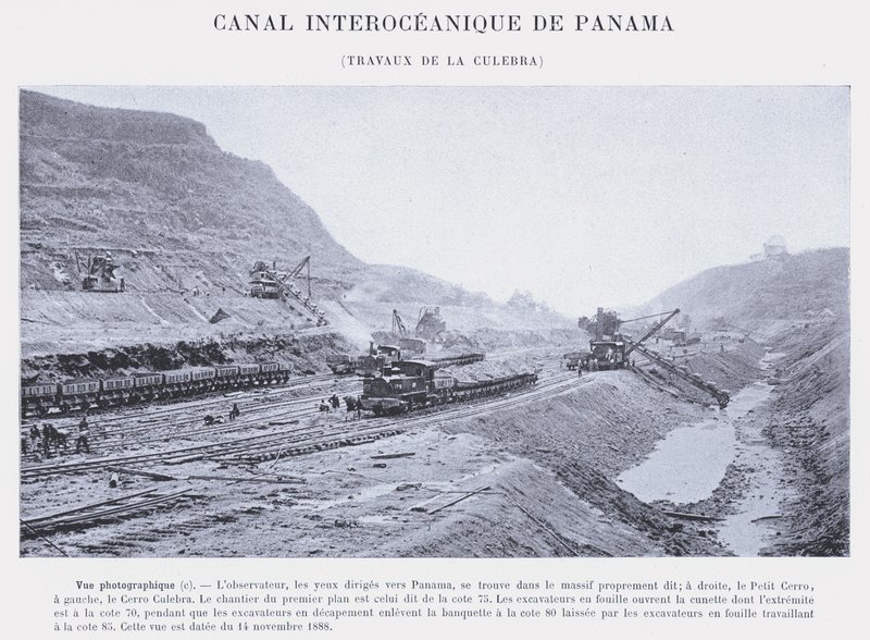Panama Interoceanic Canal, Culebra Works (f/w fotó) alkotó: French Photographer