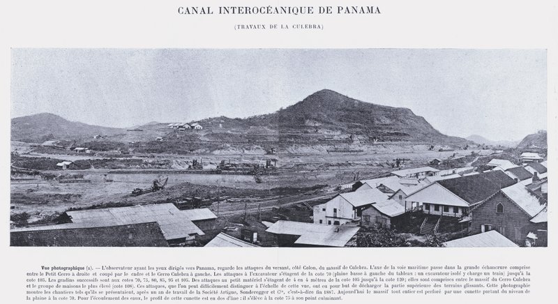 Panama Interoceanic Canal, Culebra Works (f/w fotó) alkotó: French Photographer