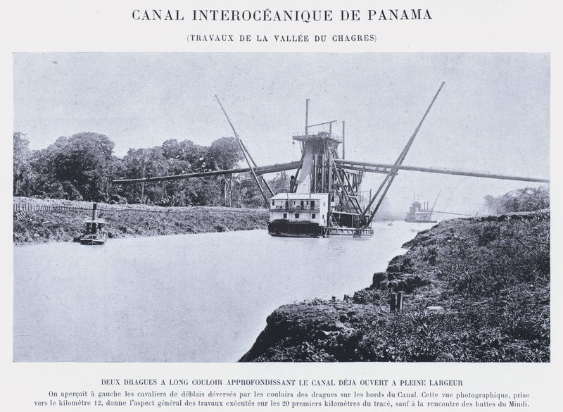 Panama óceánközi csatorna, Chagres Valley Works (f/w fotó) alkotó: French Photographer