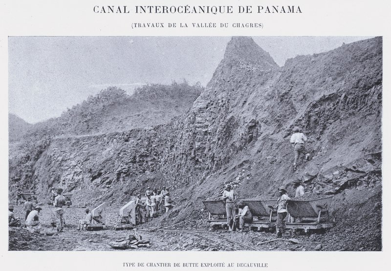 Panama óceánközi csatorna, Chagres Valley Works (f/w fotó) alkotó: French Photographer