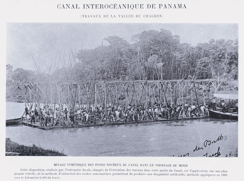 Panama óceánközi csatorna, Chagres Valley Works (f/w fotó) alkotó: French Photographer