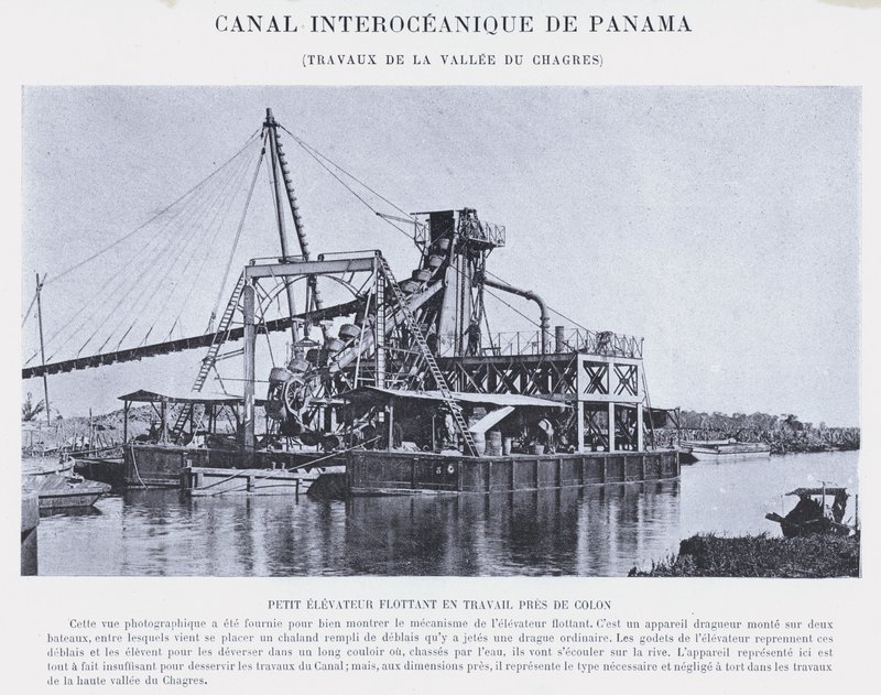Panama óceánközi csatorna, Chagres Valley Works (f/w fotó) alkotó: French Photographer