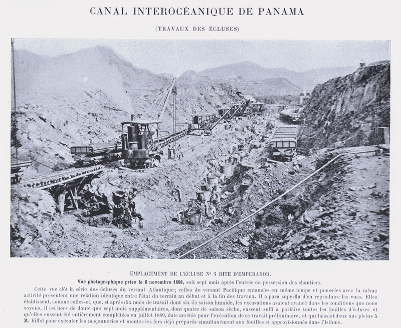 Panama óceánközi csatorna, zárművek (bw fotó) alkotó: French Photographer