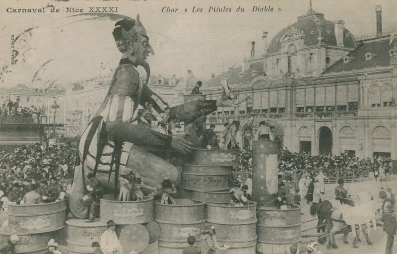 Szép karnevál, Char, Les Pilules du Diable. 1913-ban feladott képeslap. alkotó: French Photographer