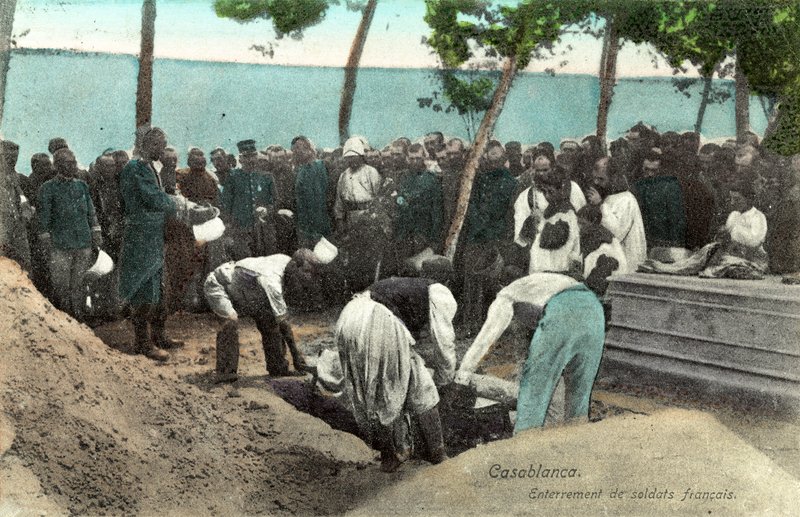 Casablanca, francia katonák temetése alkotó: French Photographer