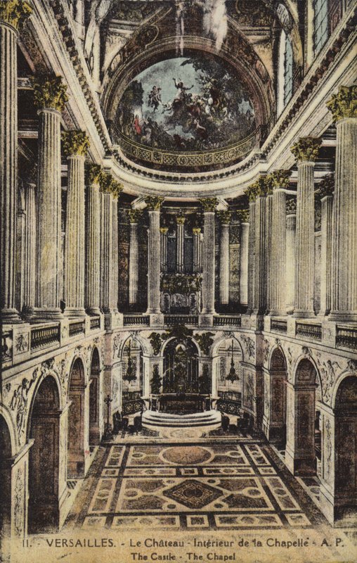Versailles-i palota kápolnája (színes fotó) alkotó: French Photographer