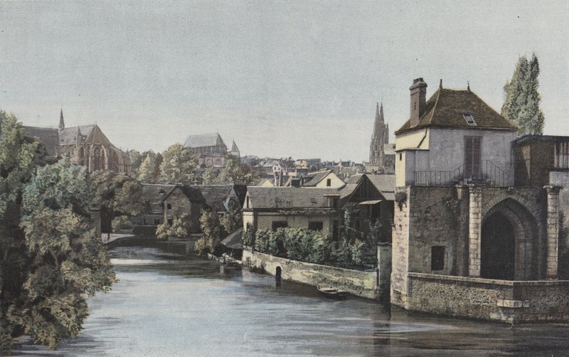Chartres, Kilátás a Courtille hídról alkotó: French Photographer