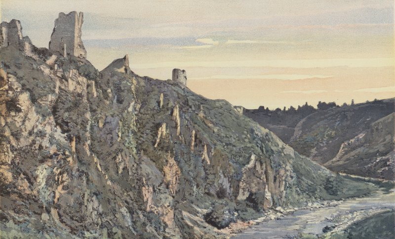 Crozant, A kastély romjai a Creuse partján, kilátás É-keletre alkotó: French Photographer