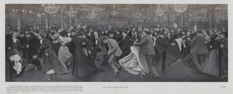 Tánc a Moulin de la Galette-ben, Párizs (f/w fotó) alkotó: French Photographer