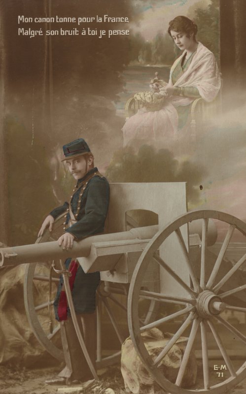 A francia kanonok zaja ellenére rád gondolok (színezett fotó) alkotó: French Photographer
