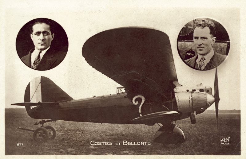 Dieudonne Costes és Maurice Bellonte, francia repülők (f/w fotó) alkotó: French Photographer