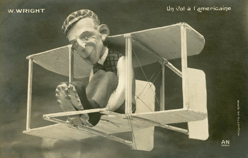 Wilbur Wright figurája síkban (litó) alkotó: French Photographer
