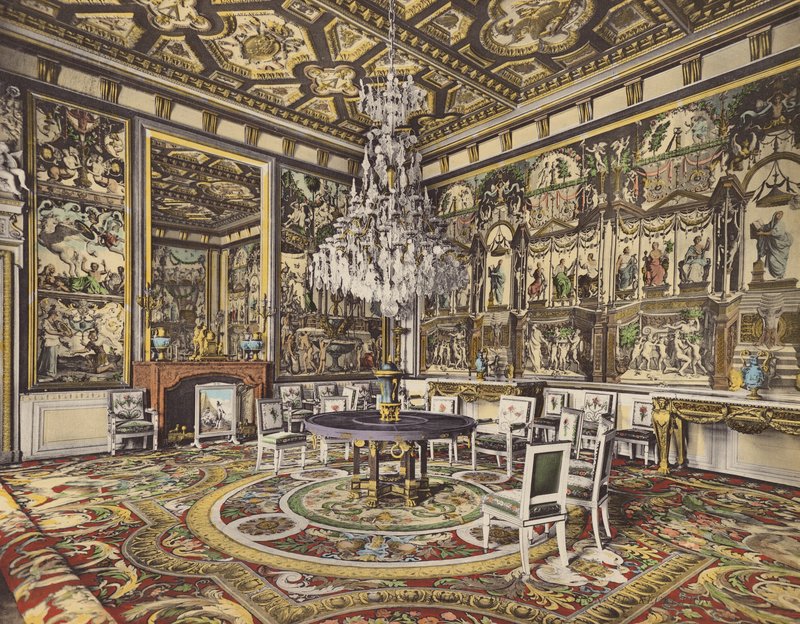 Fontainebleau: pápai apartman, fogadószoba (színes fotó) alkotó: French Photographer