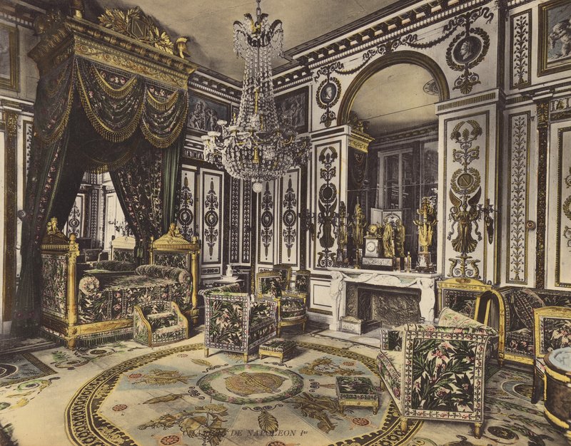 Fontainebleau: I. Napóleon hálószobája (színes fotó) alkotó: French Photographer