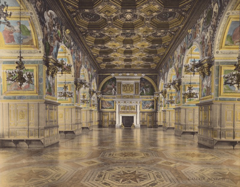 Fontainebleau: Galerie Henri II (színes fotó) alkotó: French Photographer