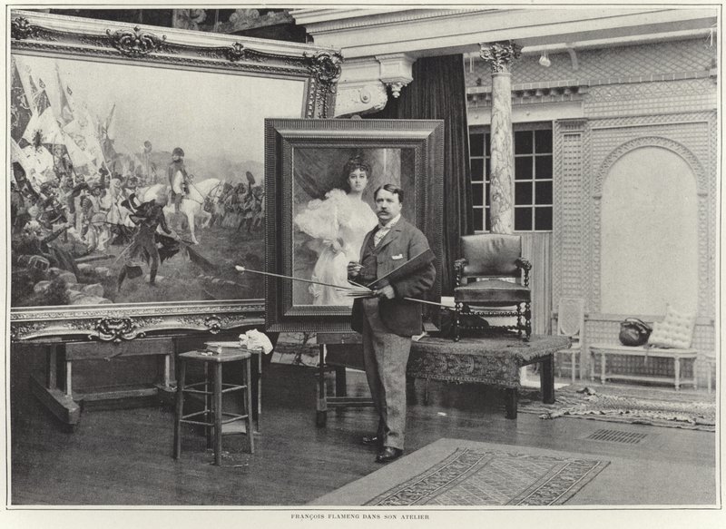 Francois Flameng a műhelyében alkotó: French Photographer