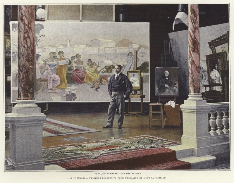 Francois Flameng a műhelyében alkotó: French Photographer