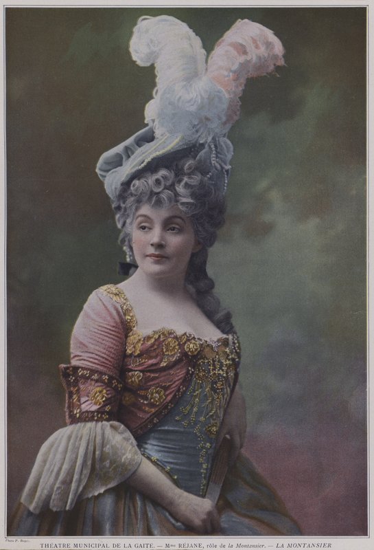 Gabrielle Rejane a La Montansier címszerepében (színes fotó) alkotó: French Photographer