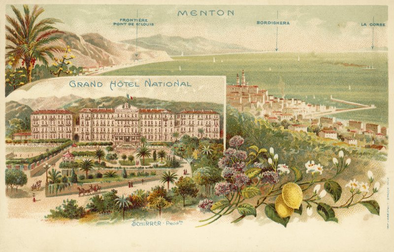 Grand Hotel National, Menton (színes litó) alkotó: French Photographer