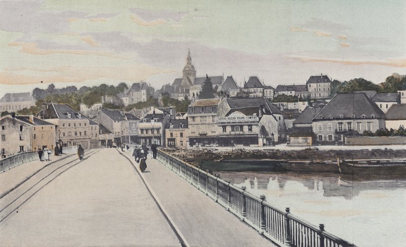 Gray, Vue generale, a Saone partjáról alkotó: French Photographer