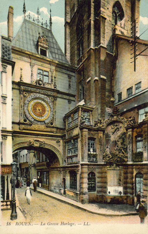Gros Horloge, Rouen (színes fotó) alkotó: French Photographer