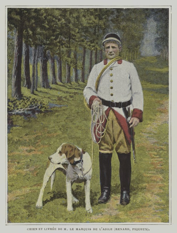 Vadászkutya és vadász Marquis de l