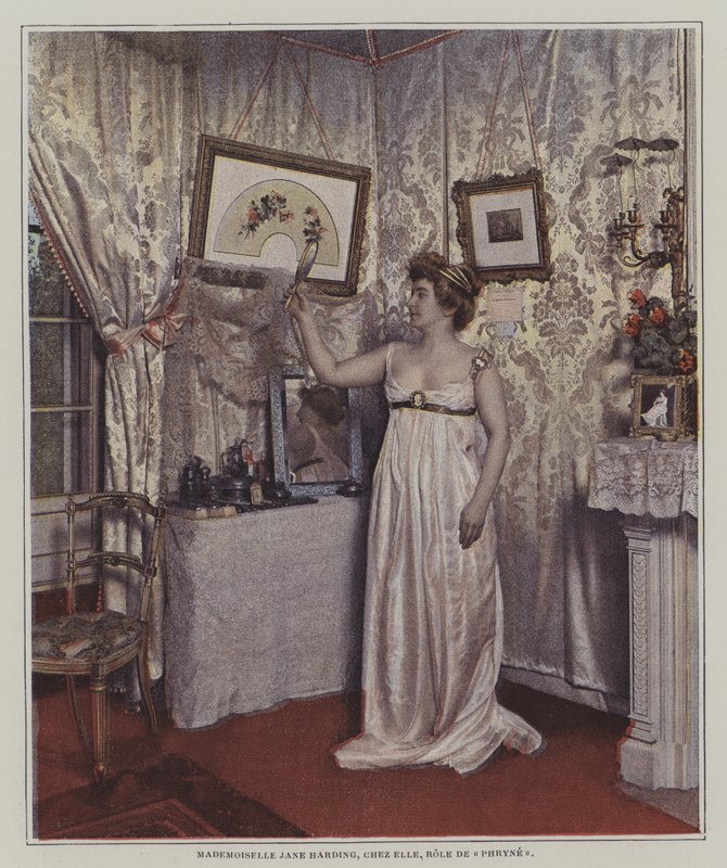 Jane Hading francia színpadi színésznő (színes fotó) alkotó: French Photographer