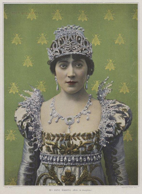 Jane Hading Josephine szerepében a Plus que Reine-ben (színes fotó) alkotó: French Photographer