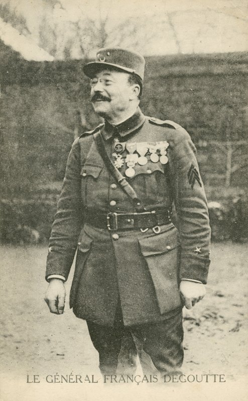 Jean-Marie Degoutte, francia első világháborús tábornok (f/w fotó) alkotó: French Photographer