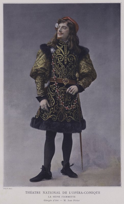 Jean Perier mint Giorgio dAst a La Reine Fiammette-ban (színes fotó) alkotó: French Photographer