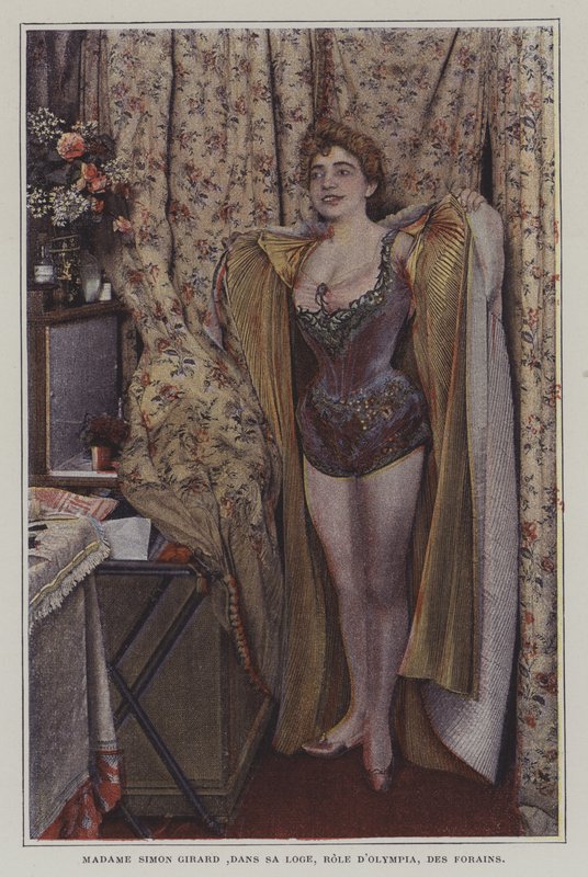 Juliette Simon-Girard francia operaénekesnő az öltözőjében (színes fotó) alkotó: French Photographer