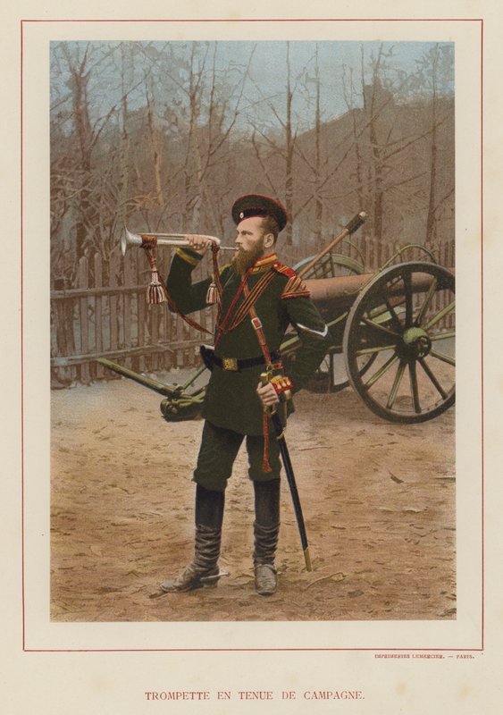 Az orosz hadsereg: Trombita terepruhában (fotó) alkotó: French Photographer