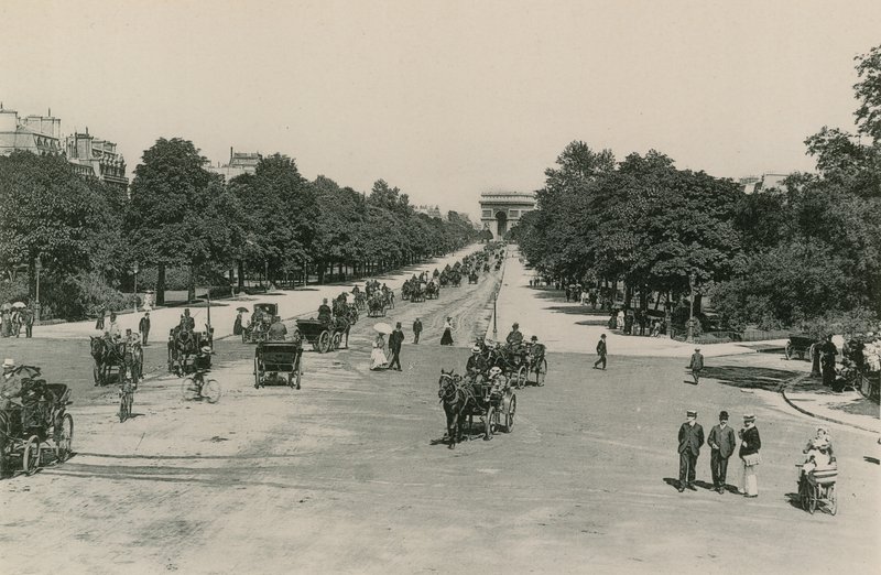 LAvenue du Bois-de-Boulogne, Bois de Boulogne Avenue (fotógravírozás) alkotó: French Photographer