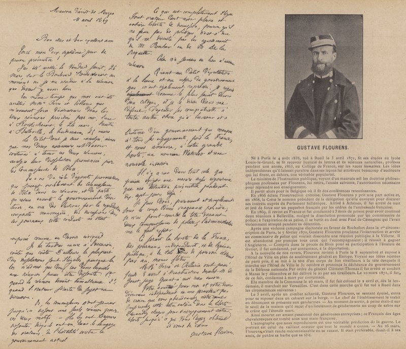 A párizsi kommün, Gustave Flourens (f/w fotó) alkotó: French Photographer
