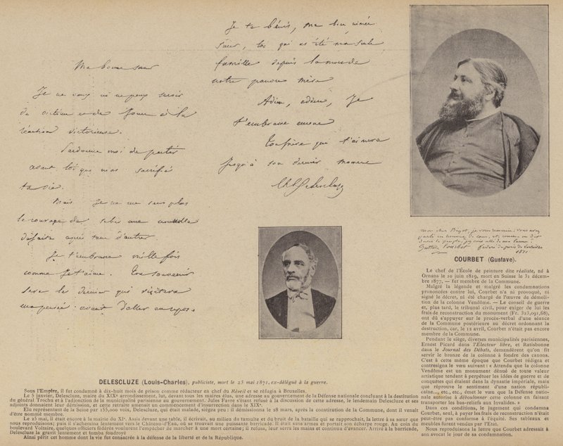 A párizsi kommün, Louis-Charles Delescluze, Gustave Courbet (f/w fotó) alkotó: French Photographer