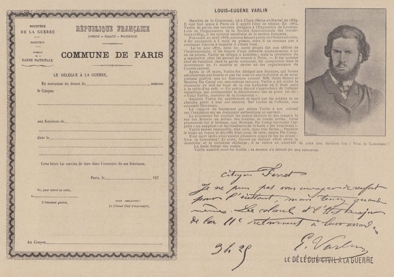 A Párizsi Kommün, Louis-Eugene Varlin (f/w fotó) alkotó: French Photographer